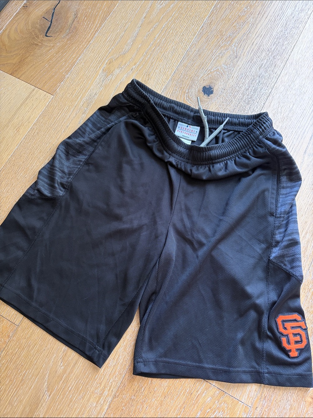 SF GIANTS YOUTH BOYS (LG 14/16) Genuine Merchandise Black/Gray Athletic Shorts